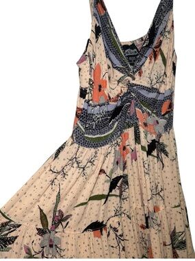 Angie Multicolor Beige Black Green Orange Printed Rayon Blouse